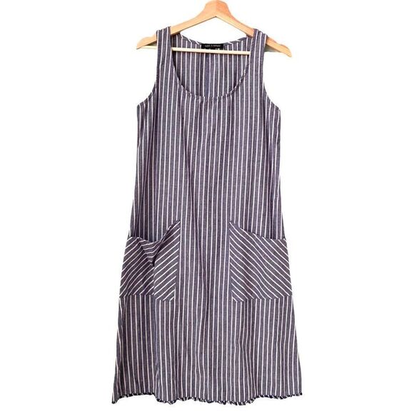 Supply & Demand Blue Striped Summer Dress with Front Pockets in Size Small - Picture 1 of 13